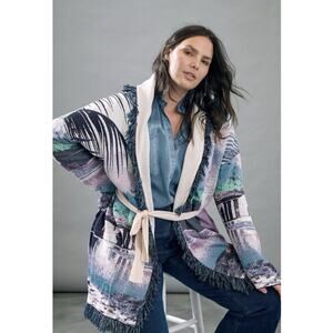 Anthropologie Aldo Martins Women's Moira Fringed Cardigan Sweater - Size Small